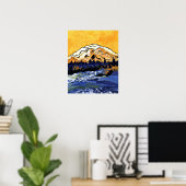 Gelber Sonnenuntergang Poster (Heimbüro)