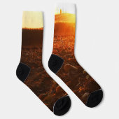 Gelber Sonnenuntergang Socken (Rechts)