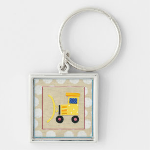 Gelber Spielzeug-Planierraupen-LKW durch Chariklia Schlüsselanhänger