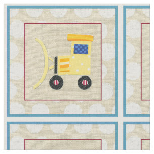 Gelber Spielzeug-Planierraupen-LKW durch Chariklia Stoff