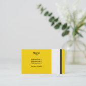 Gelber Sportscar Streifen Visitenkarte (Stehend Vorderseite)