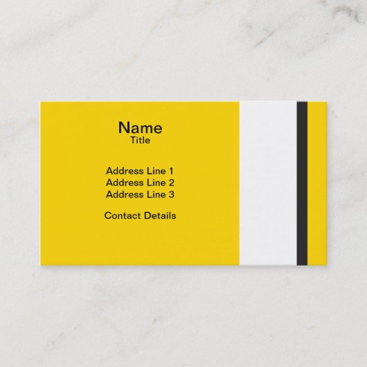 Gelber Sportscar Streifen Visitenkarte (Vorderseite)