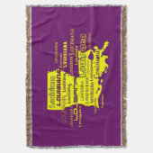 Gelber Staats-lila Schriftart-Hintergrund Decke (Vorderseite Vertikal)