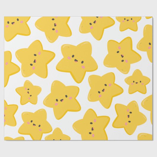 Gelber Star Geschenkpapier (Flach)
