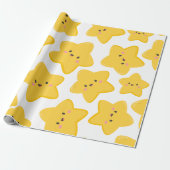 Gelber Star Geschenkpapier (Ungerollt)