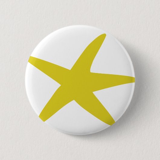 gelber Starfishstern Button (Vorderseite)