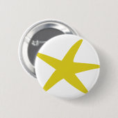 gelber Starfishstern Button (Vorne & Hinten)