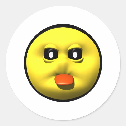 Gelber Stehhalter Runder Aufkleber (Vorderseite)