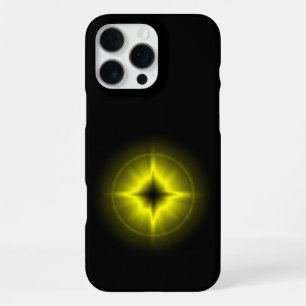 Gelber Stern auf Schwarz iPhone 16 Pro Max Hülle