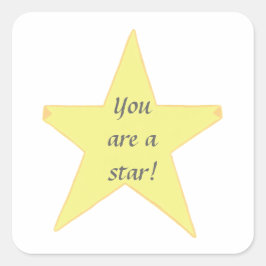 Gelber Stern, du bist ein Star Stickers