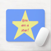 Gelber Stern, du bist ein Stern - Mousepad (Mit Mouse)