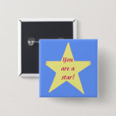 Gelber Stern, Sie sind ein Stern Custom Buttons (Vorne & Hinten)
