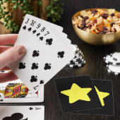 Gelber Sternbaum Frohe Weihnachten Spielkarten (In Situ)