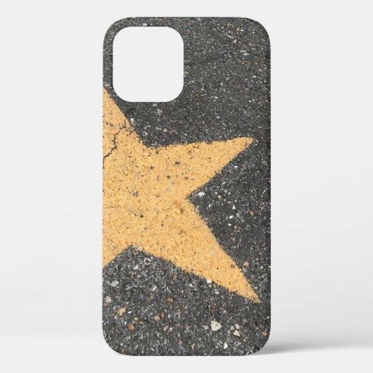 Gelber sternbedruckter Bürgersteig Case-Mate iPhone Hülle (Rückseite)