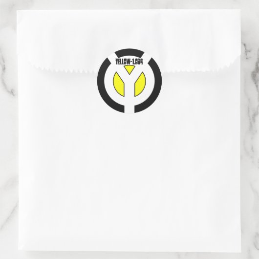 Gelber Stick Runder Aufkleber (Tasche)