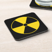 Gelber Strahlungs-Symbol-Untersetzer Getränkeuntersetzer (Linke Seite)