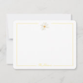 Gelber Streifen Daisy Personalisiert Stationery Mitteilungskarte (Vorderseite)