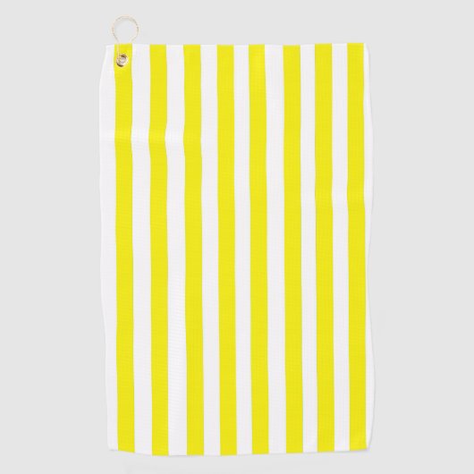 Gelber Streifen Golf Handtuch (Vorderseite)