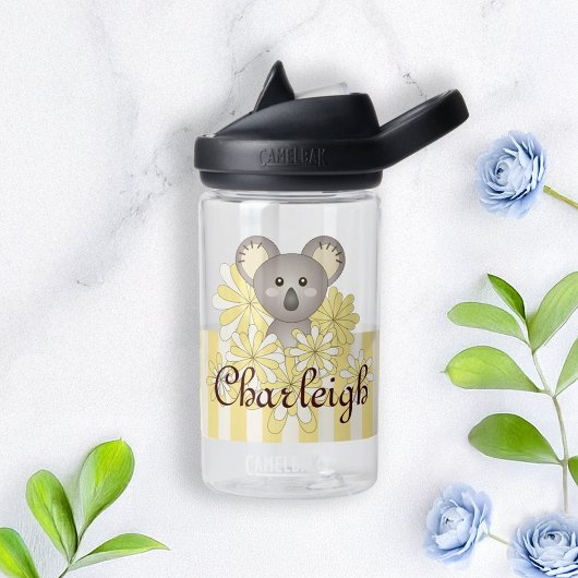 Gelber Streifen Niedlich Baby Koala Kinder Trinkflasche