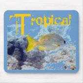 Gelber Streifen tropischer Fisch Mousepad (Vorne)