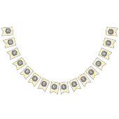 Gelber Streifen-Zickzack Punkt-Muster-Baby-Dusche Wimpelkette (Alle)