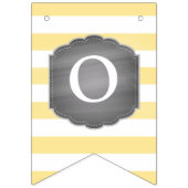 Gelber Streifen-Zickzack Punkt-Muster-Baby-Dusche Wimpelkette (Zweite Fahne)