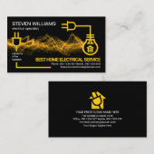 Gelber Stromkreisleuchter Visitenkarte (Vorne/Hinten)