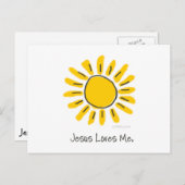 Gelber Sun Postkarte (Vorne/Hinten)