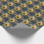 Gelber SUNFLOWER bei Sunset ECHO DRUCKER Geschenkpapier (Ecke)