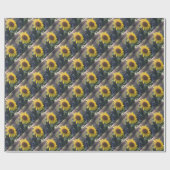 Gelber SUNFLOWER bei Sunset ECHO DRUCKER Geschenkpapier (Flach)