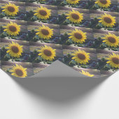 Gelber SUNFLOWER bei Sunset ECHO DRUCKER Geschenkpapier (Ecke)