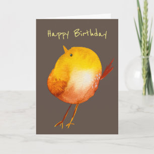 Gelber süßer Vogel Karte