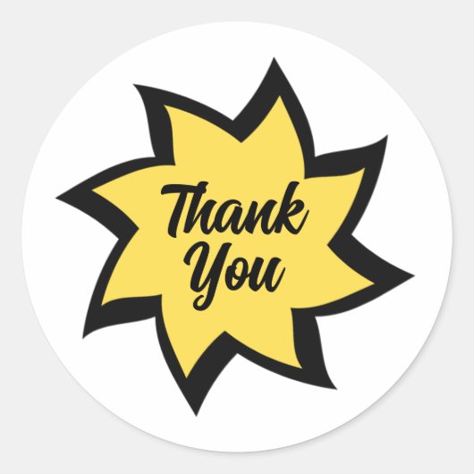 Gelber Swirbelsticker Runder Aufkleber (Vorderseite)