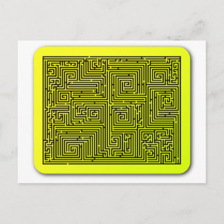 Gelber Swirl Postkarte