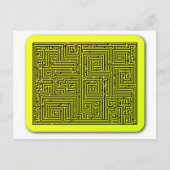 Gelber Swirl Postkarte (Vorderseite)