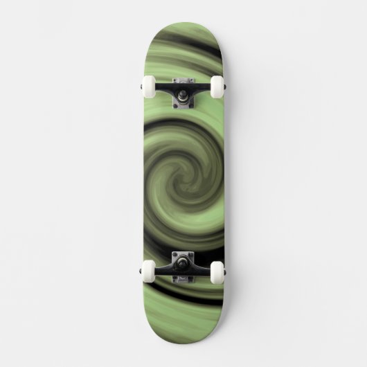 Gelber Swirl Skateboard (Vorderseite)