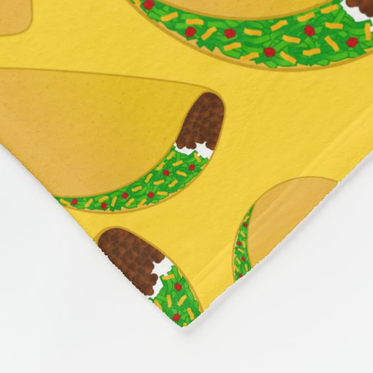 Gelber Tacos Fleecedecke (Ecke)