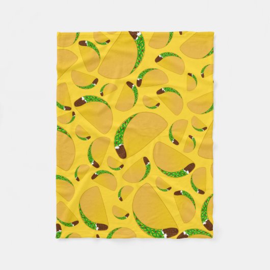 Gelber Tacos Fleecedecke (Vorderseite)