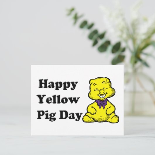 Gelber Tag Postkarte (Stehend Vorderseite)