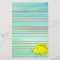 Gelber Tang Tropischer Fisch Orange Linke
