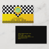 Gelber Taxi-Fahrer-Service Visitenkarte (Vorne/Hinten)