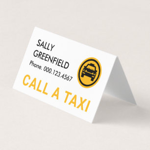 Gelber Taxidienst fahren Visitenkarten