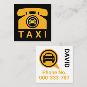 Gelber Taxifahrer Quadratische Visitenkarte