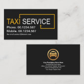 Gelber Taxifahrer-Streckenpfeil Visitenkarte (Vorne/Hinten)