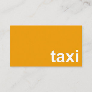 Gelber Taxifahrer Visitenkarte