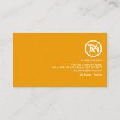 Gelber Taxifahrer Visitenkarte (Rückseite)