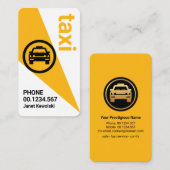 Gelber Taxifahrer Visitenkarte (Vorne/Hinten)