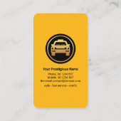 Gelber Taxifahrer Visitenkarte (Rückseite)