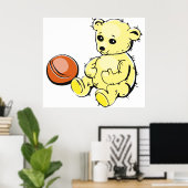 Gelber Teddybär Poster (Heimbüro)