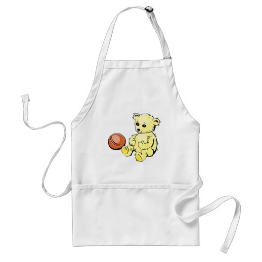Gelber Teddybär Schürze (Vorne)